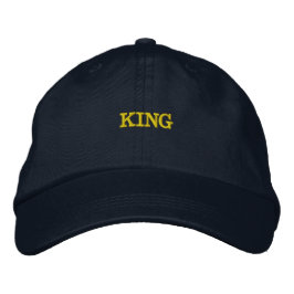 KING Naam Maak je eigen Tekst-Hoed Knap Geborduurde Pet