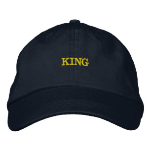 KING Naam Maak je eigen Tekst-Hoed Knap Geborduurde Pet