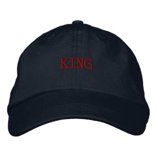 KING Navy Kleur Mooie Geborduurde-Hoofddeksel Zonn Geborduurde Pet