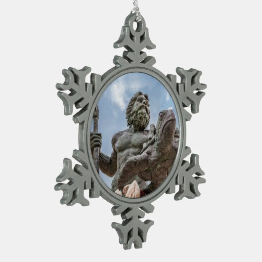 King Neptune 2 Tin Sneeuwvlok Ornament (Links)