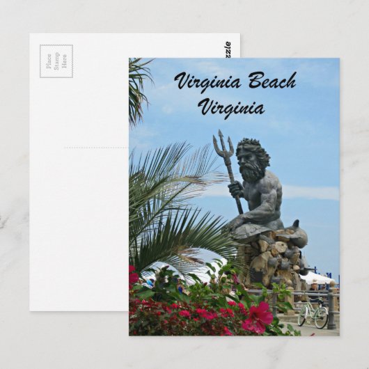 King Neptune Park, Virginia Beach, VA Briefkaart (Voorkant / Achterkant)