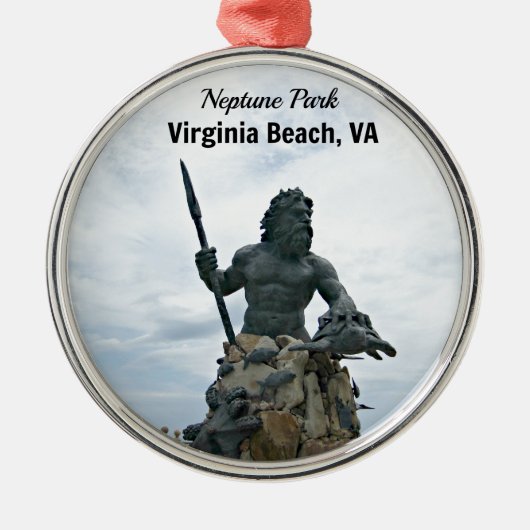 King Neptune Park, Virginia Beach, VA Metalen Ornament (Voorkant)