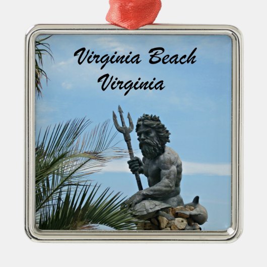 King Neptune Park, Virginia Beach, VA Metalen Ornament (Voorkant)