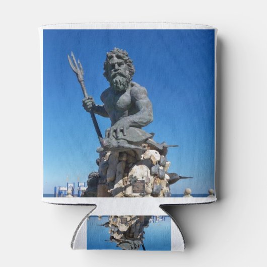 King Neptune Statue op Virginia Beach Blikjeskoeler (Achterkant)