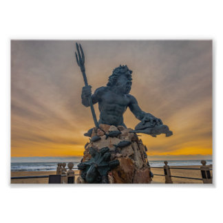 King Neptune Virginia Beach bij Sunrise Foto afdru Afdruk