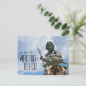 King Neptune Virginia Beach Statue Briefkaart (Staand voorkant)