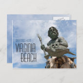 King Neptune Virginia Beach Statue Briefkaart (Voorkant / Achterkant)