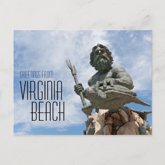 King Neptune Virginia Beach Statue Briefkaart (Voorkant)