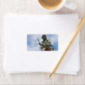 King Neptune Virginia Beach Statue Etiket (Insitu)
