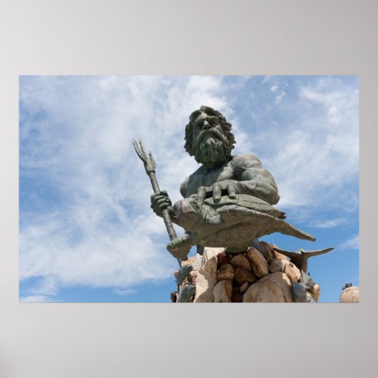 King Neptune Virginia Beach Statue Poster (Voorkant)