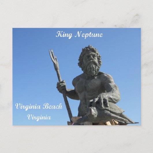 King Neptune, Virginia Beach, Virginia Briefkaart (Voorkant)