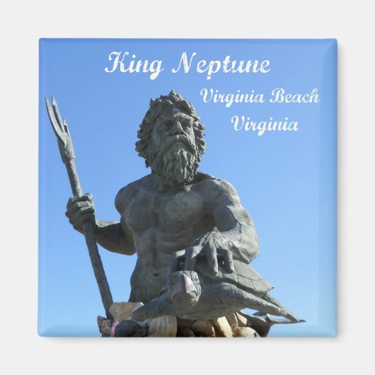 King Neptune, Virginia Beach, Virginia Magneet (Voorkant)