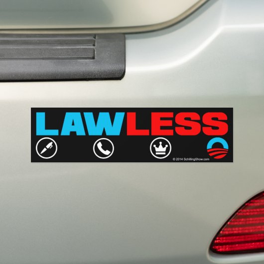 King Obama Lawless Bumpersticker (Op auto)