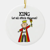 King of All Stick Figures Keramisch Ornament (Voorkant)