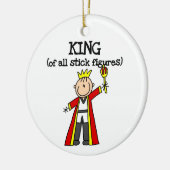 King of All Stick Figures Keramisch Ornament (Links)