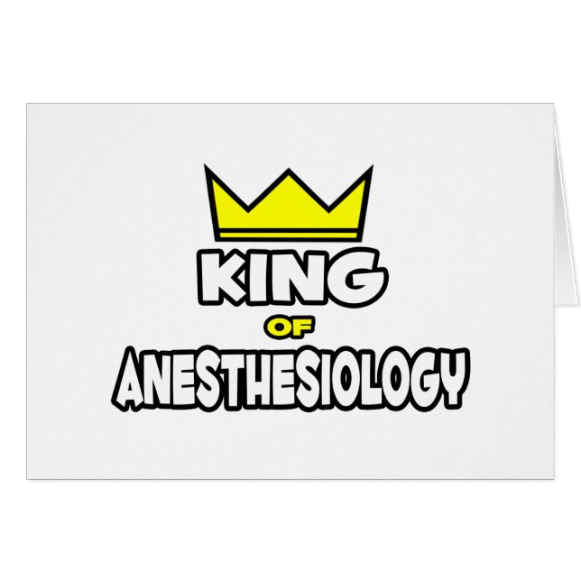 King of Anesthesiology (Voorkant Horizontaal)