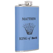 King of Bark Grappig Blauw Heupfles (Rechts)