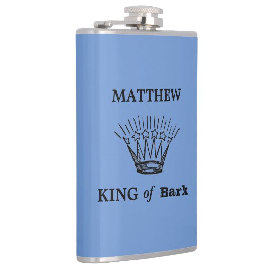 King of Bark Grappig Blauw Heupfles (Rechts)