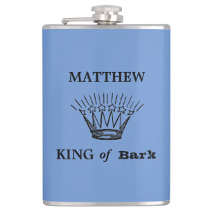 King of Bark Grappig Blauw Heupfles