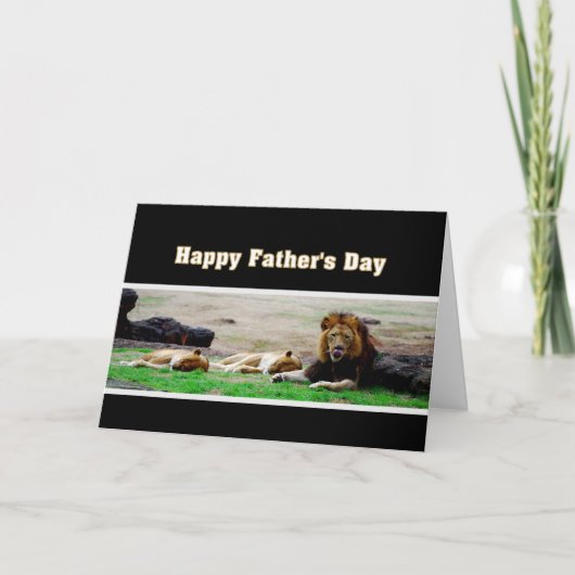 King of Beasts Happy Vaderdag Kaart (Voorkant)