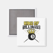 King of Billiards Pool Queue Snooker Billiard Play Magneet (Voorkant / Achterkant)