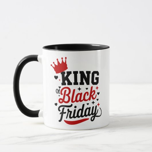 King of Black Friday Crown Typography Mok (Links)