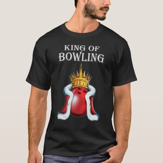 King Of Bowling Fan Young Man Bowler Bowling King T-shirt (Voorkant)