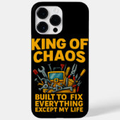 King of Chaos iPhone 14 Pro Max Case Funny Tool (Achterkant)