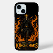 King of Chaos iPhone 15 Barely There Case Gothic (Achterkant)