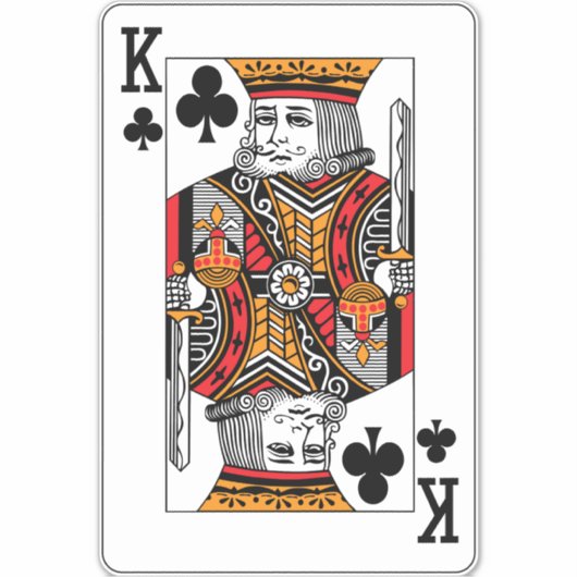King of Clubs Sticker (Voorkant)