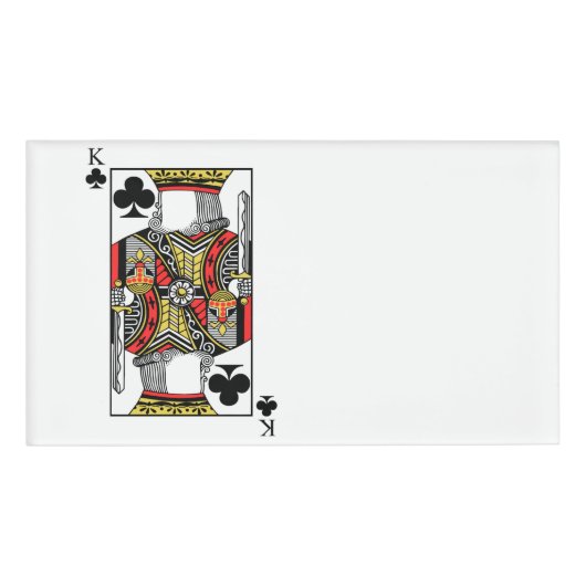 King of Clubs - Voeg je Afbeelding toe Naambadge (Voorkant)