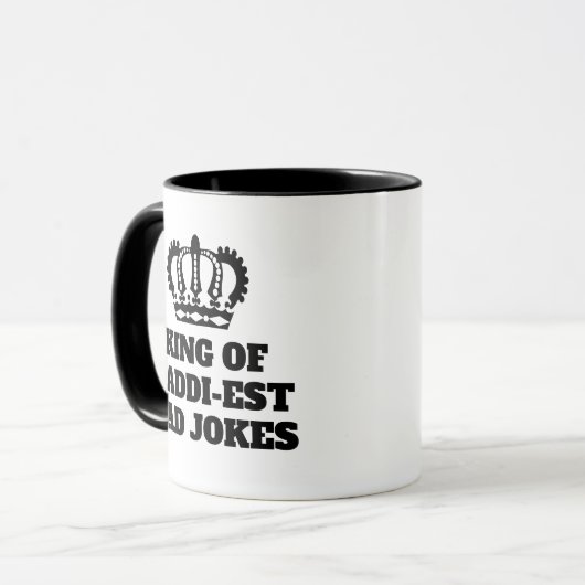 King of Dad Jokes Mok, Grappig Vaderdag Pap Gift Mok (Voorkant links)