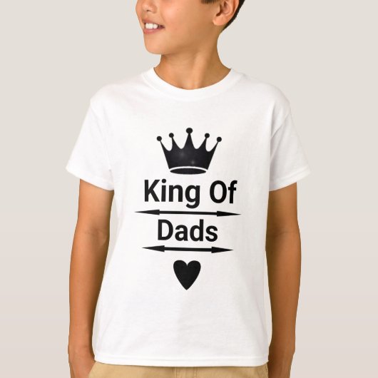 King of Dads Kinderen T-shirt Leuk Vaderdag cadeau (Voorkant)