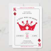 King of Diamonds Casino Poker Kaart Boy Baby showe (Voorkant)