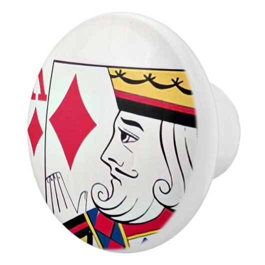 King of Diamonds Kaart Face Ceramic Pull Keramische Knop (Rechts)