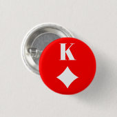 King of Diamonds - Spaarkaartsymbool Ronde Button 3,2 Cm (Voorkant /achterkant)