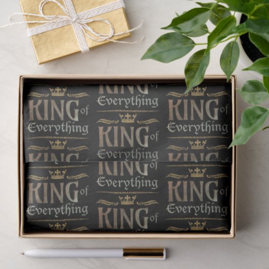 KING of EVERYTHING - Elegant Rich Royal Crown Tissuepapier (Geschenk)