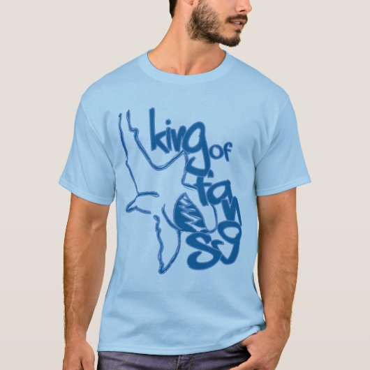 King of Fangs Blue T-shirt (Voorkant)