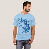 King of Fangs Blue T-shirt (Voorkant volledig)