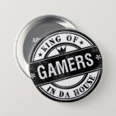 King of Gamers Funny Button for Nerds and Geeks (Voorkant /achterkant)