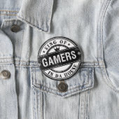 King of Gamers Funny Button for Nerds and Geeks (In situ)