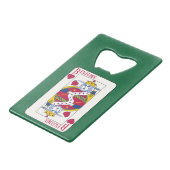 King of Hearts aangepaste naam spelen Creditkaart Flessenopener (Voorkant Gekanteld)