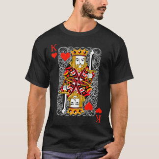 King of Hearts Blackjack Cards Poker 21 K Couple M T-shirt