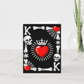 King Of Hearts Card Costume Funny Halloween King O Kaart (Voorkant)