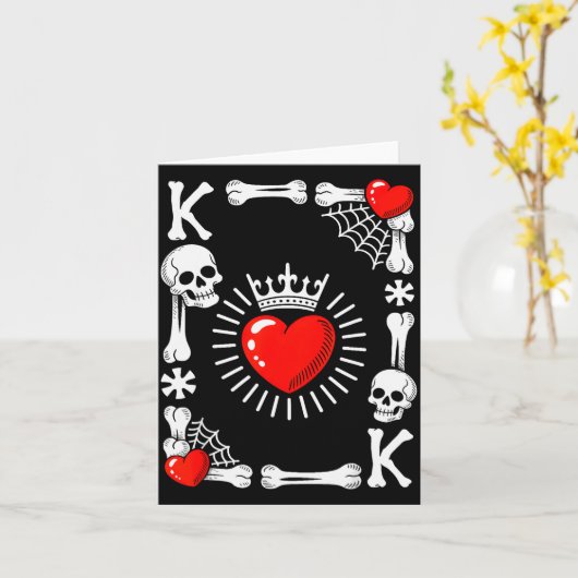 King Of Hearts Card Costume Funny Halloween King O Kaart (Gele Bloem)