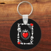 King Of Hearts Card Costume Funny Halloween King O Sleutelhanger (Voorkant)