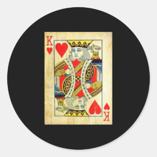 King Of Hearts Card Deck Old Ronde Sticker