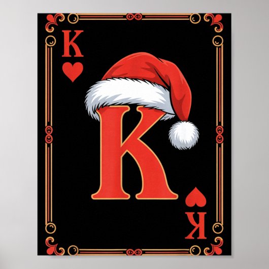 King Of Hearts Christmas Costume Playing Cards Kin Poster (Voorkant)