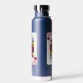 King of Hearts Custom Name Play Card Roestless Waterfles (Links)