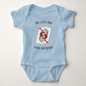 King of Hearts Custom Name Play Card Romper (Voorkant)